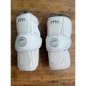 Maverick m5 lacrosse elbow pads large White Grey Pair Sleeves Set